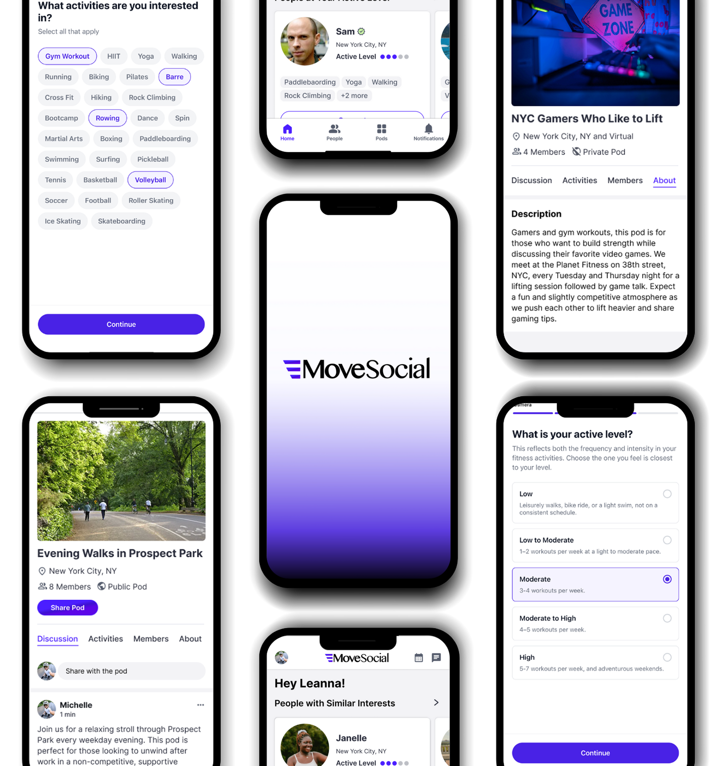 Image of the MoveSocial app