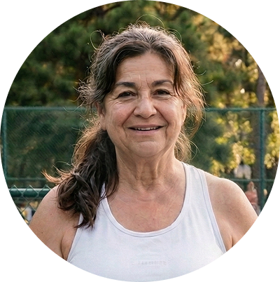 Woman smiling after a workout