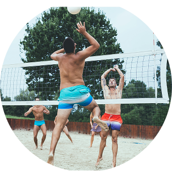 Beach volleyball game